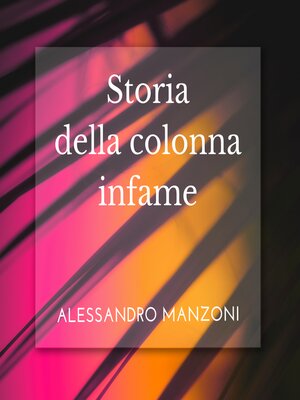 cover image of Storia della colonna infame